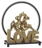 Decorazione luminosa DKD Home Decor Love Coniglio Resina (30 x 11 x 31,5 cm)