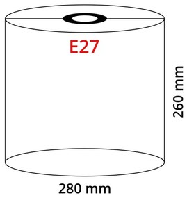 Globo - Paralume per lampadario E27, diam. 28 cm
