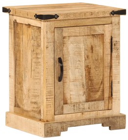 Comodino 40x35x50 Cm İn Legno Massello Di Mango /