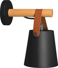 Lampada Da Muro Da Parete Metallico Con Cintura Nero APP466-1W Black