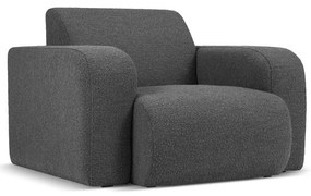 Poltrona grigio scuro in tessuto bouclé Molino - Micadoni Home