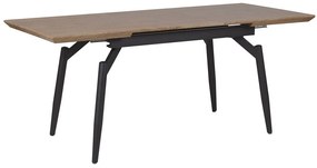 Tavolo da pranzo estensibile legno scuro e nero 140/180 x 80 cm BARBOSA Beliani