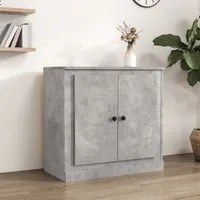 Credenza Grigio Cemento 70x35,5x67,5 cm in Legno Multistrato 816188