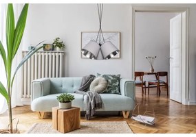 Lampadario su corda ZOMA 3xE27/60W/260V grigio/cromato lucido