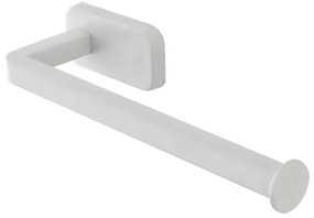 Porta salviette a muro 25 cm in acciaio inox bianco con doppio fissaggio