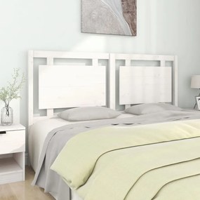 Testiera Per Letto Bianca 165,5x4x100 Cm Legno Massello Di Pino /