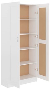 Libreria bianca 82,5x30,5x185,5 cm in truciolato