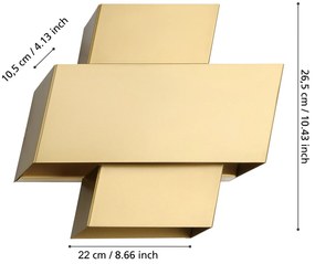 Applique Minimal Timparossa Acciaio Oro 1 Luce E27