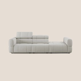 Giotto Divano con terminale e opzione relax elettrico in microfibra effetto velluto impermeabile T09