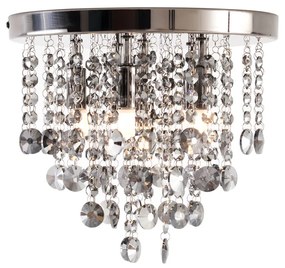 Lampada da soffitto classica nera con vetro fumé - Medusa