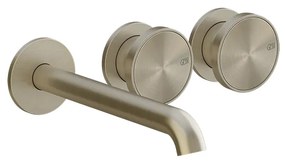 Parte esterna gruppo lavabo 3 fori senza scarico parte incasso non inclusa brass brushed 66090 Gessi