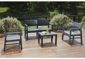Salotto da giardino Kilimanjaro antracite per 4 persone