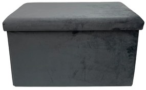 Cassapanca contenitore 71x40x40 cm grigio