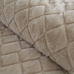 Biancheria da letto matrimoniale in micropile beige 200x200 cm Cosy Diamond - Catherine Lansfield