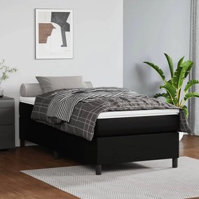 Giroletto A Molle Con Materasso Nero 90x200 Cm İn Similpelle /