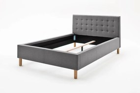 Letto singolo imbottito grigio chiaro rete non inclusa 120x200 cm Malin – Meise Möbel