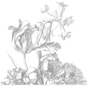 KEK Amsterdam Carta da parati panoramica Engraved Flowers 6 - L