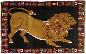 Gabbeh Tappeto persiano 170 x 110 Nero (Iran) Annodato A Mano