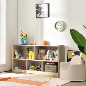 Costway Libreria a 5 cubi per bambini e organizer giocattoli, Scaffale legno con 5 scompartimenti per stanza 4 Colori