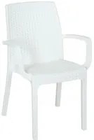 Poltrona da esterno bianco con braccioli cm 57 x 59 x 86h