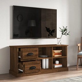 Mobile tv rovere marrone 102x35,5x47,5 cm in legno multistrato