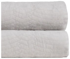 Copriletto color crema in velluto con rivestimento trapuntato 230x260 cm – Ixia