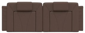 Cuscino testiera marrone 120 cm in similpelle