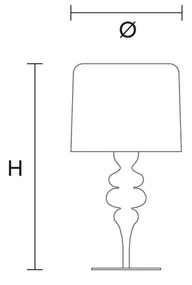 Lampada Da Scrivania Contemporanea Eva In Plastica Blu Alluminio 4 Luci