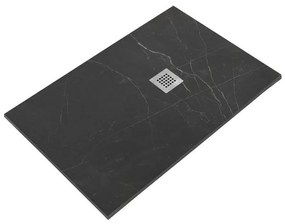 Piatto doccia SANYCCES in resina STRATO grafite L 90 x L 90 cm