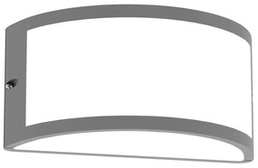 Applique Moon Design E27 Curva per Esterni IP65 - Grigia Base E27
