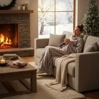 Coperta con maniche rosa 130x160 cm Michelle