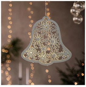 Solight 1V296 - Campanella decorativa natalizia a LED 9xLED/2xAA, bianco caldo