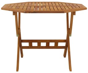 Tavolo da giardino pieghevole 90x75 cm legno massello di acacia