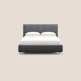 Laura letto imbottito contenitore e sfoderabile in microfibra velluto impermeabile T09