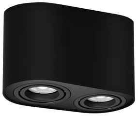 Rabalux 2051 - Faretto KOBALD 2xGU10/42W/230V nero