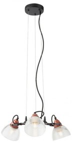 Redo 01-1450 - Lampadario a sospensione con filo RIDGE 3xE27/60W/230V