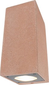 Lampada da parete moderna da esterno terracotta 2 luci IP44 - Pompei