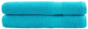 Asciugamani Bagno Solund 2 Pz Turchesi 80x200 Cm 600 G/m² /