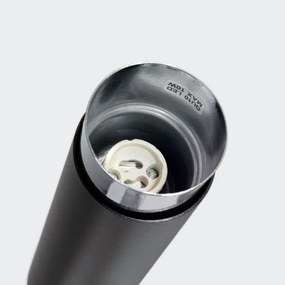 Sollux SL.1408 - Faretto NERO 1xGU10/10W/230V 12,5 cm nero/cromo lucido