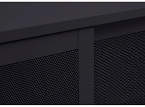 Mobile TV nero in metallo 160x55x45 cm Veep – Unique Furniture