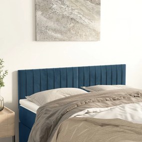 Testiere 2 Pz Blu Scuro 72x5x78/88 Cm İn Velluto /