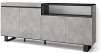 Credenza Mobile Cucina 200x87x35cmcon 4 Porte Design industriale, Stile moderno, Cemento