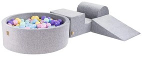 Gioco per psicomotricità grigio in velluto 3 pz altezza totale 30 cm 225x90 cm Montessori – Meowbaby