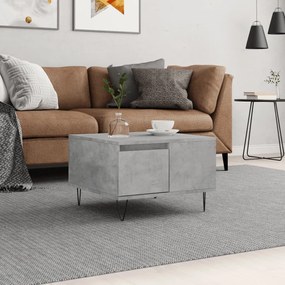 Tavolino Salotto Grigio Cemento 55x55x36,5 Cm Legno Multistrato /