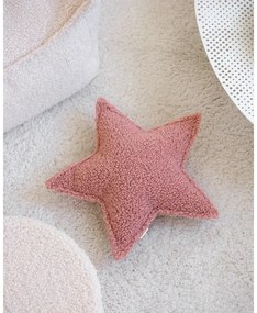 Cuscino per divano da bambini rosa con rivestimento in bouclé Star – Wigiwama
