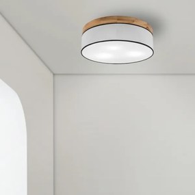 Brilagi - LED Plafoniera BELLADONNA 3xE27/15W/230V diametro 50 cm bianco/quercia