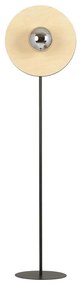 Piantana Moderno Brigid Acciaio Nero Marrone Grigio 1 Luce E14 Ip20