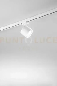 Faretto in alluminio bianco binario d.10cm 1 luce attacco gx53 orie...