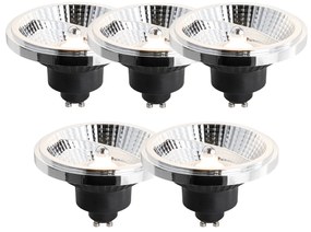 Set di 5 Lampadina LED dimmerabile GU10 111mm 10.5W 770lm 2700K