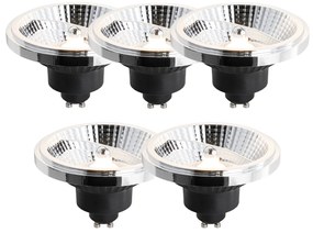 Set di 5 Lampadine LED GU10 Dimmerabili 111mm 10.5W 770 lm 2700K